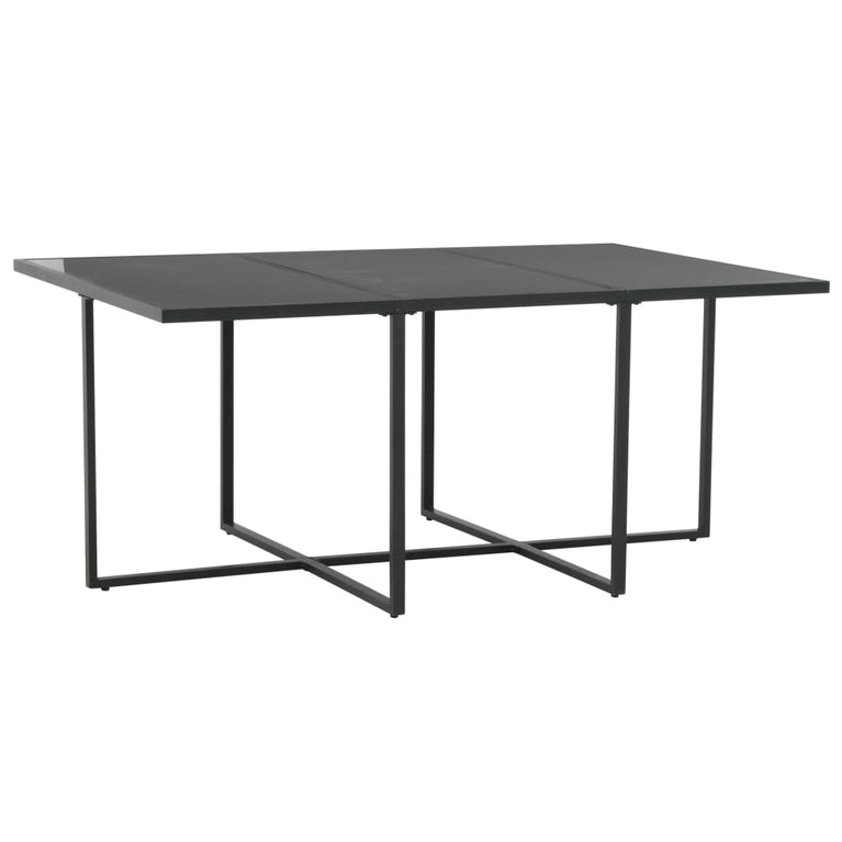 7-delige Tuinset met kussens poly rattan zwart MeubelReus