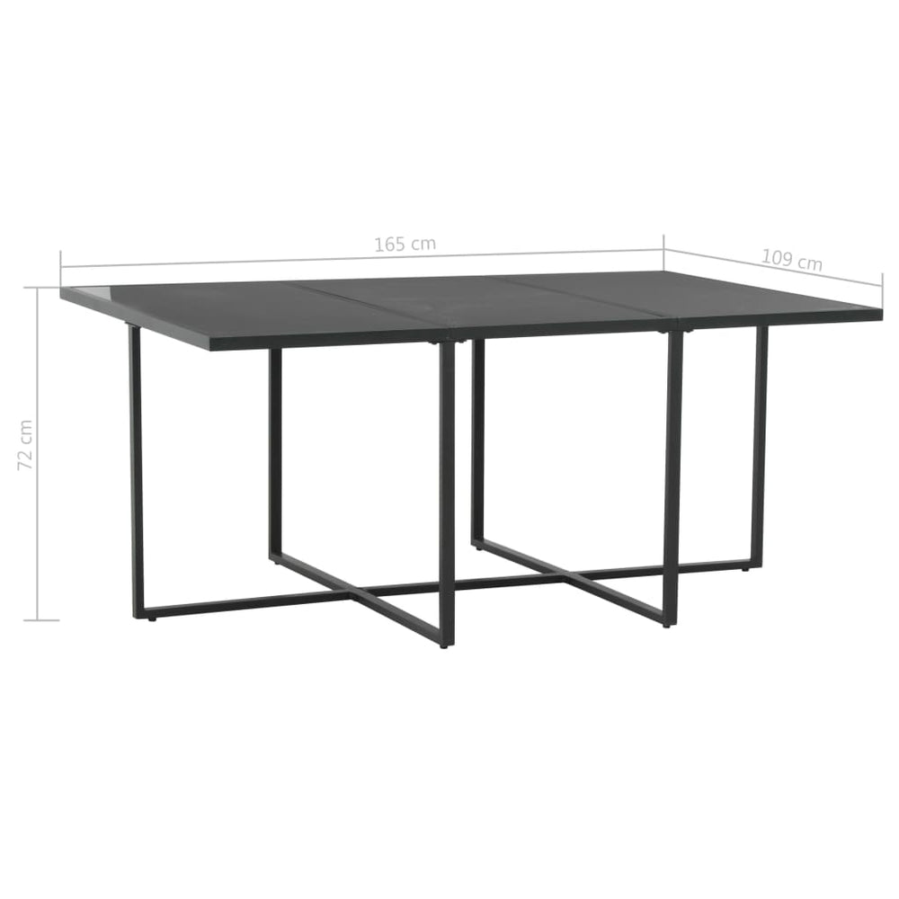 7-delige Tuinset met kussens poly rattan zwart MeubelReus