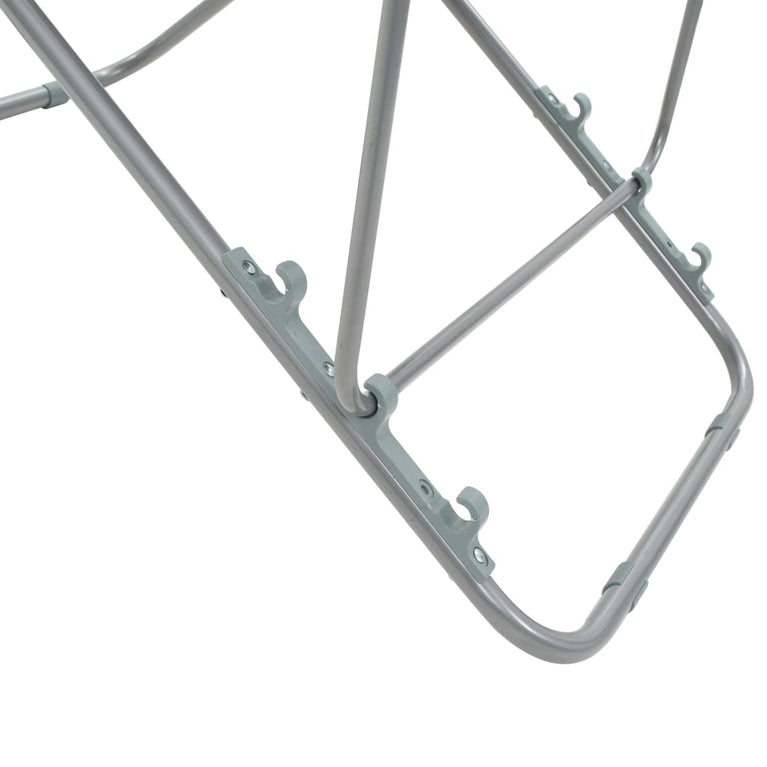 Strandstoelen inklapbaar 2 st staal en oxford stof grijs MeubelReus