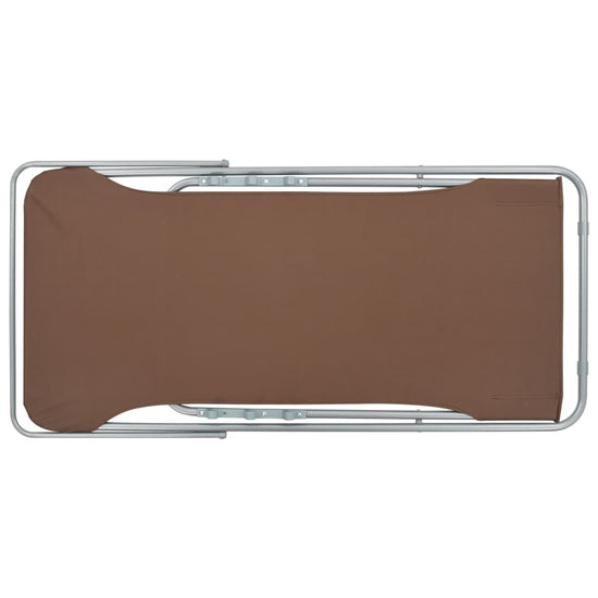 Strandstoelen inklapbaar 2 st staal en oxford stof bruin MeubelReus