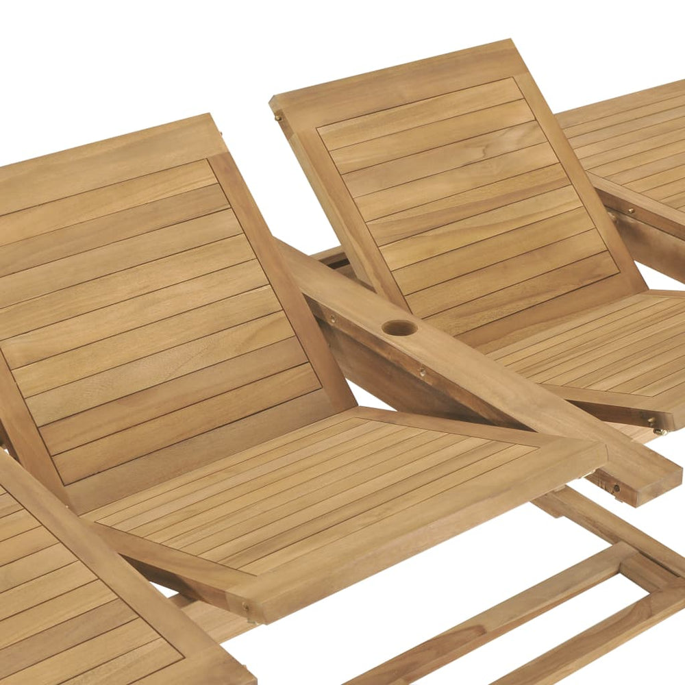 Tuintafel verlengbaar 180-280x100x75 cm massief teakhout MeubelReus