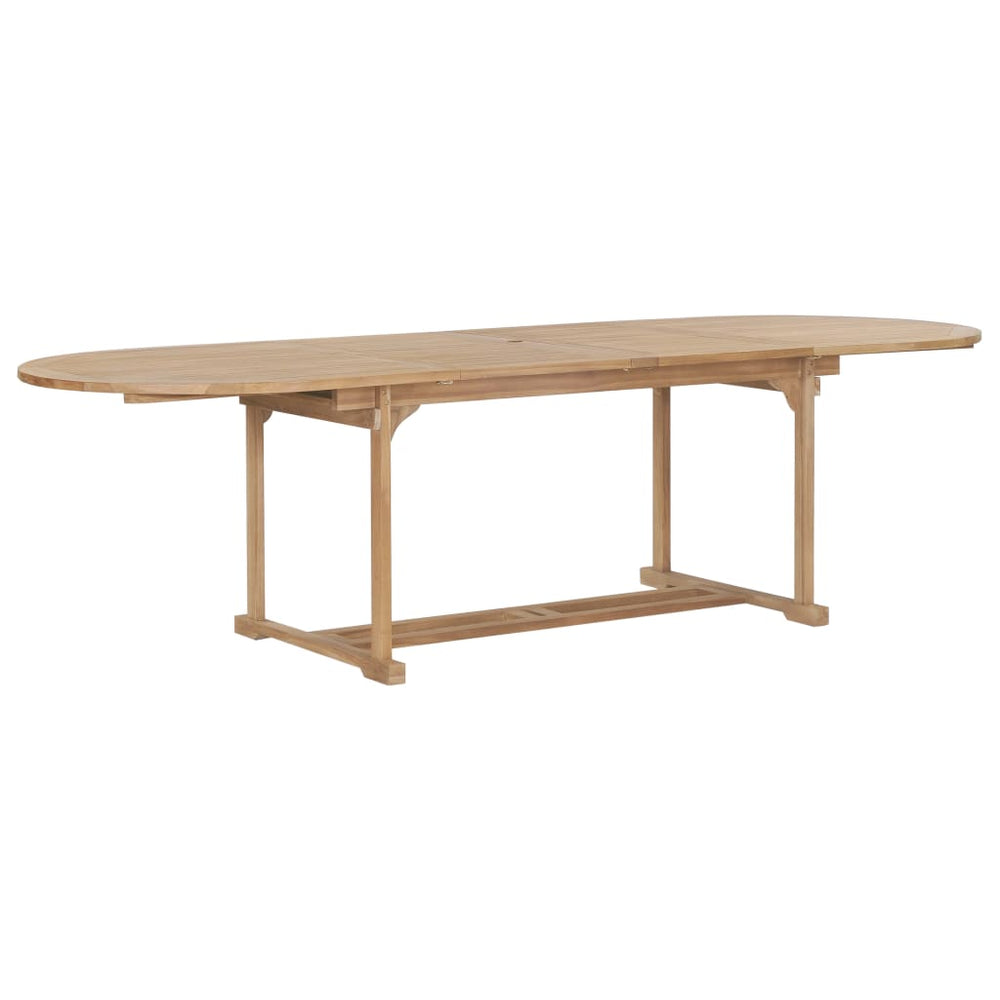 Tuintafel verlengbaar ovaal 180-280x100x75 cm massief teakhout MeubelReus