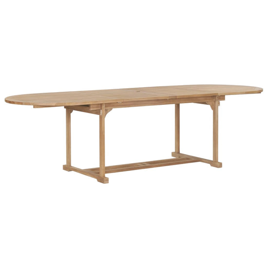 Tuintafel verlengbaar ovaal 180-280x100x75 cm massief teakhout MeubelReus