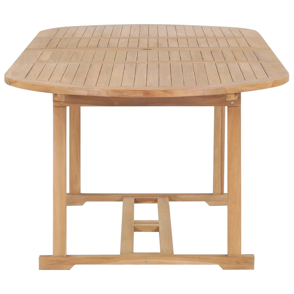 Tuintafel verlengbaar ovaal 180-280x100x75 cm massief teakhout MeubelReus