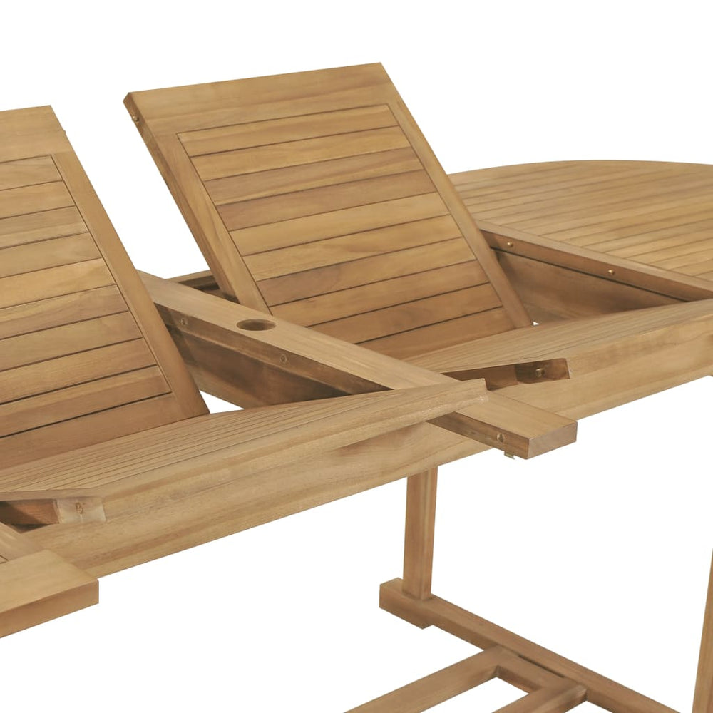 Tuintafel verlengbaar ovaal 180-280x100x75 cm massief teakhout MeubelReus