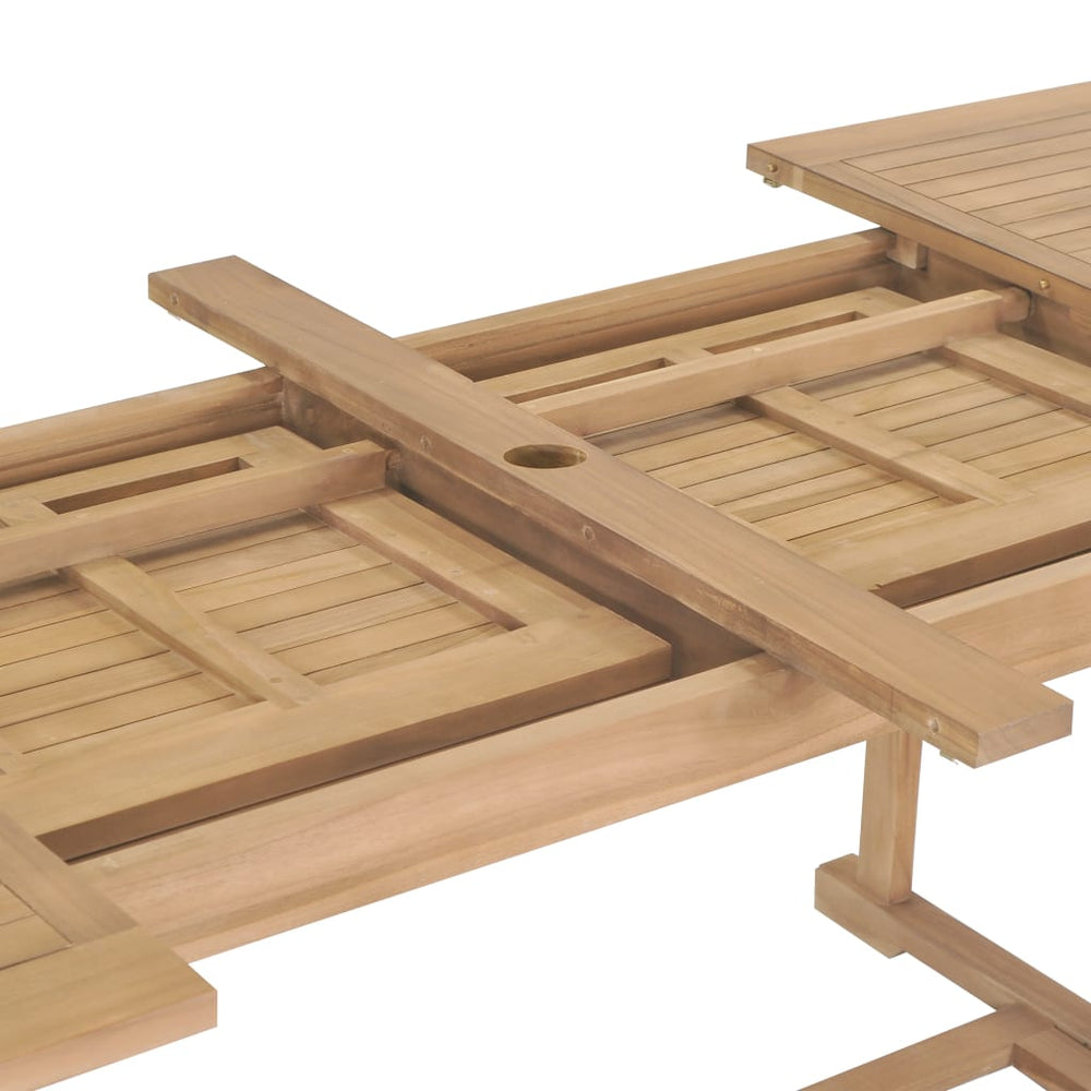 Tuintafel verlengbaar ovaal 180-280x100x75 cm massief teakhout MeubelReus