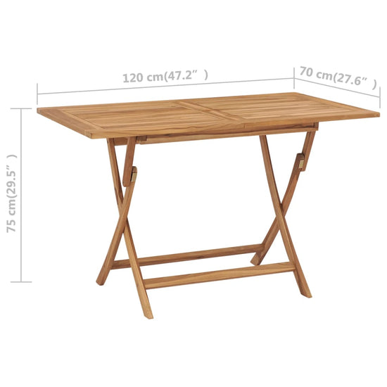 Tuintafel inklapbaar 120x70x75 cm massief teakhout MeubelReus
