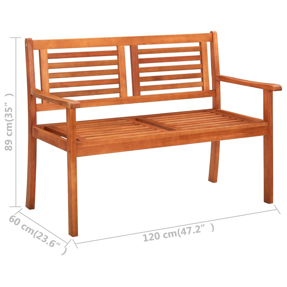 Tweezits tuinbank 120 cm massief eucalyptushout MeubelReus