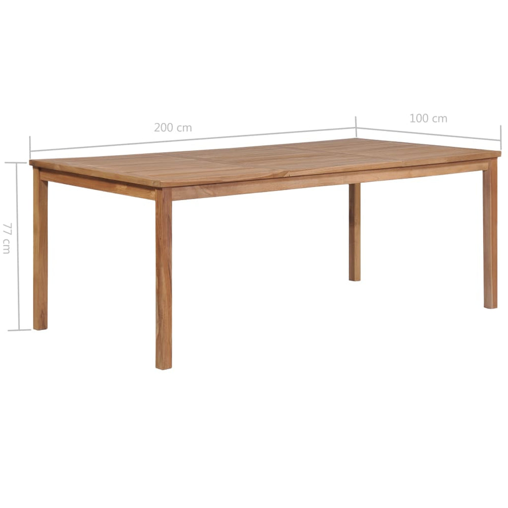 Tuintafel 200x100x77 cm massief teakhout MeubelReus
