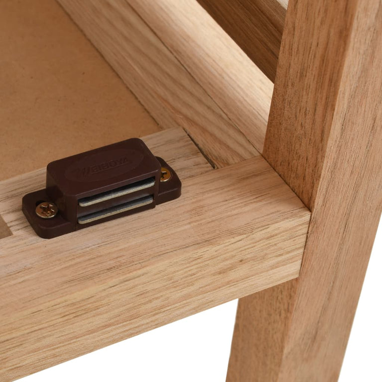 Badkamerkast 39,5x35,5x123 cm massief walnotenhout MeubelReus