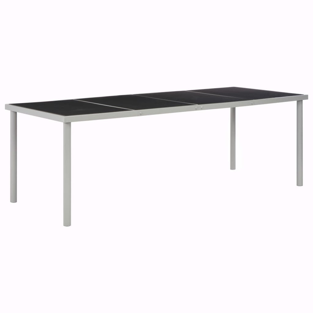 Tuintafel 220x90x74,5 cm staal zwart MeubelReus