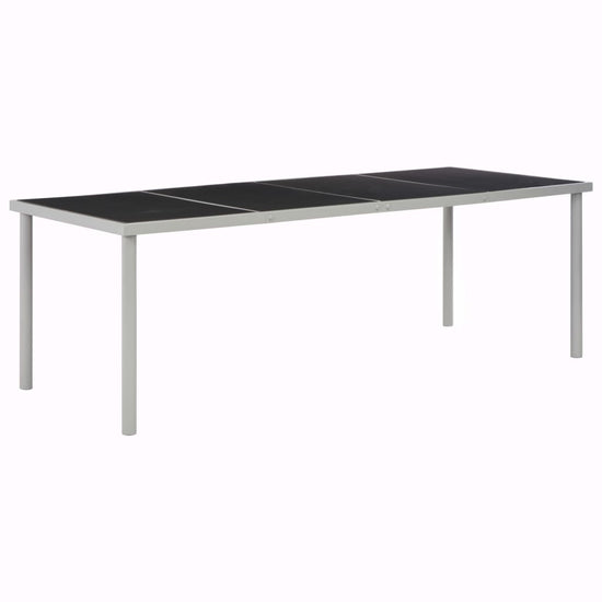 Tuintafel 220x90x74,5 cm staal zwart MeubelReus