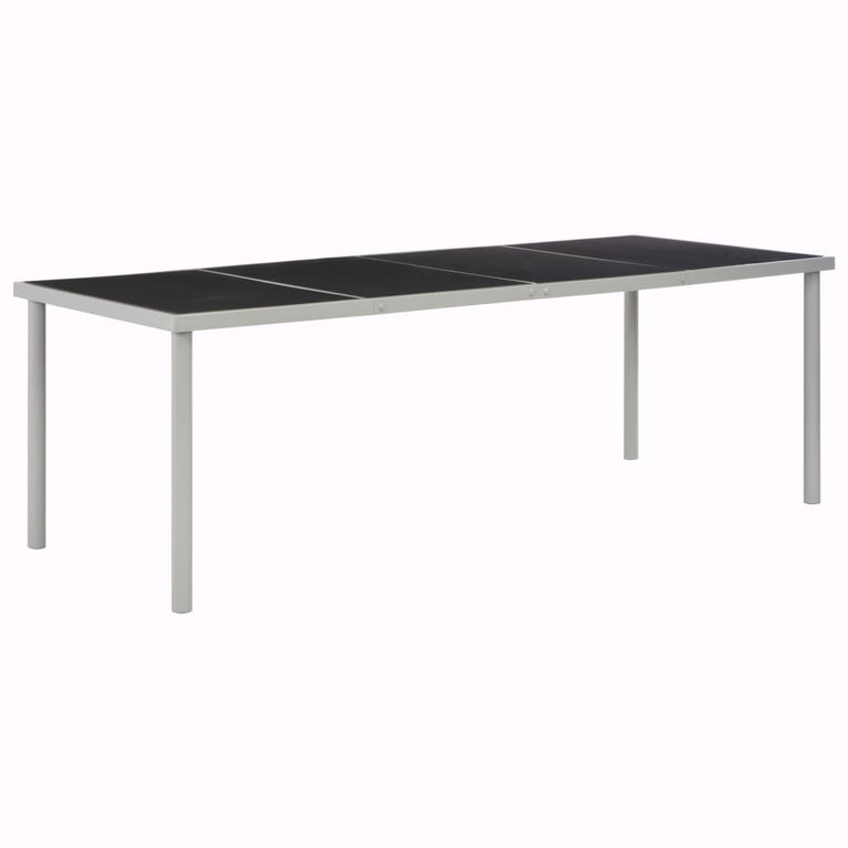 Tuintafel 220x90x74,5 cm staal zwart MeubelReus
