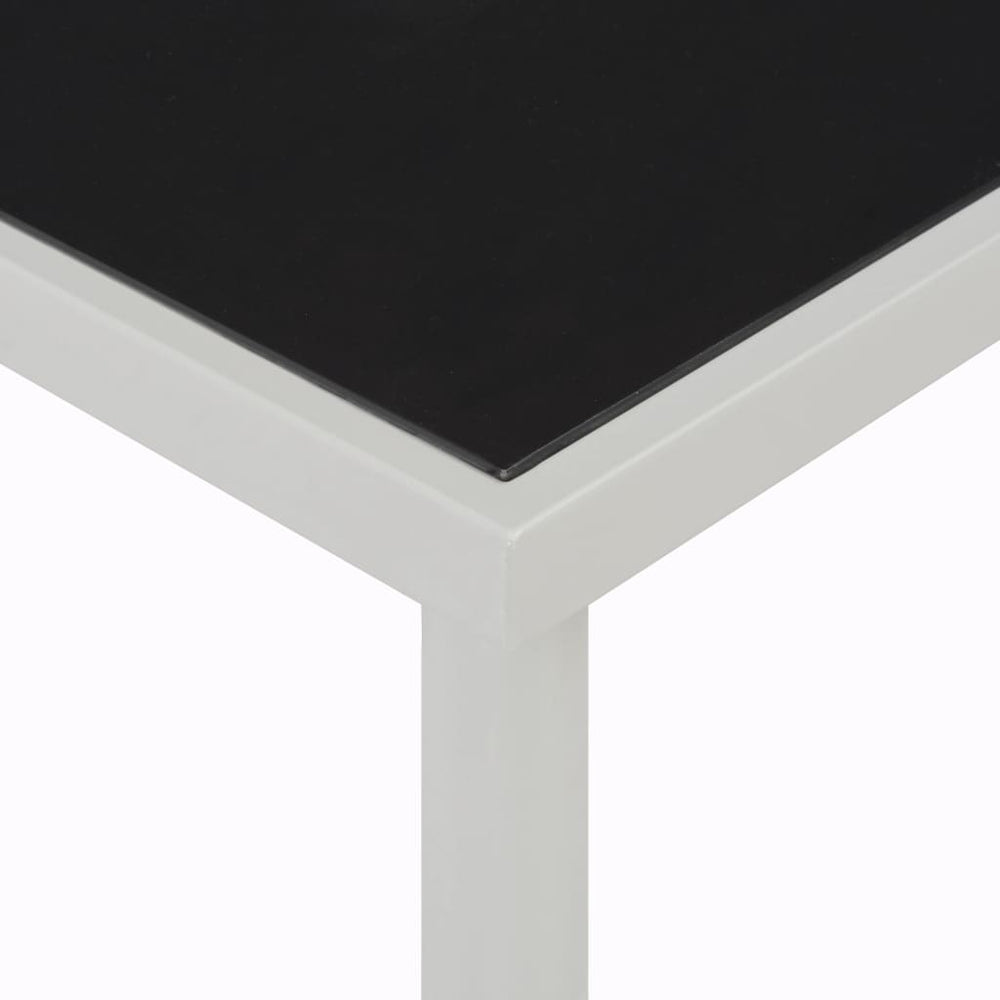Tuintafel 220x90x74,5 cm staal zwart MeubelReus