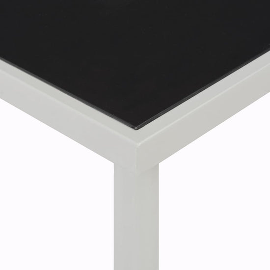 Tuintafel 220x90x74,5 cm staal zwart MeubelReus