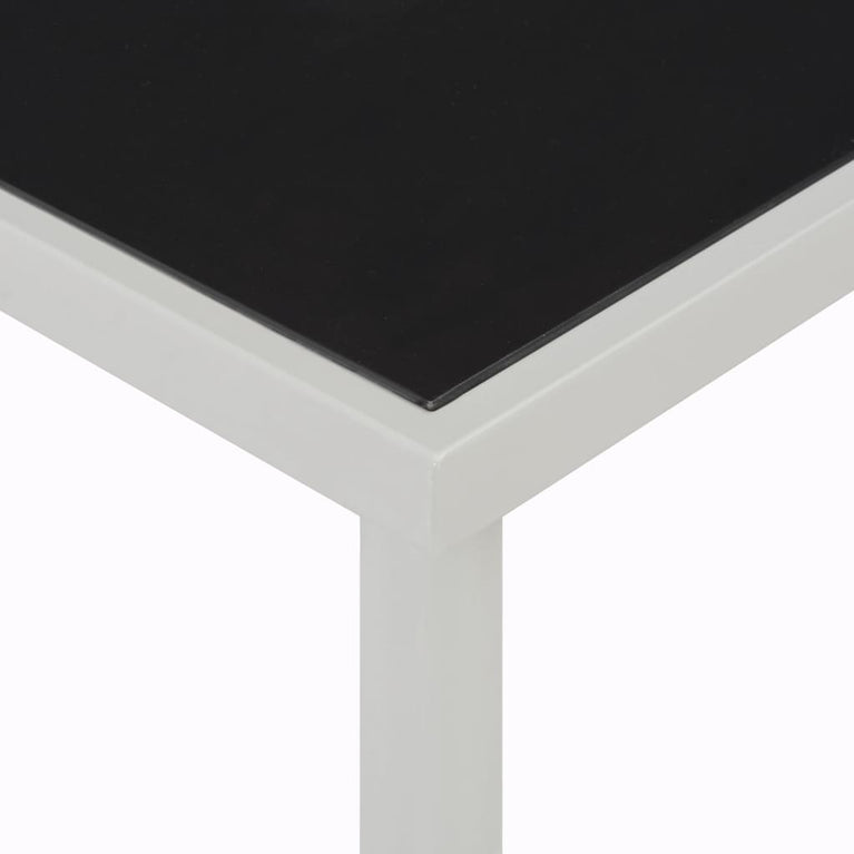Tuintafel 220x90x74,5 cm staal zwart MeubelReus