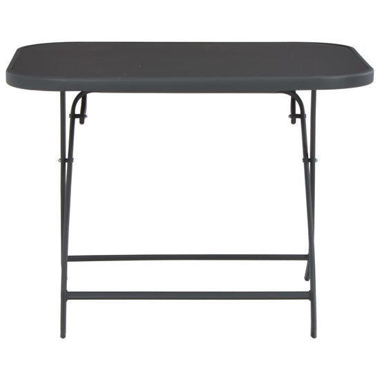 Tuintafel inklapbaar 100x75x72 cm glas en staal grijs MeubelReus