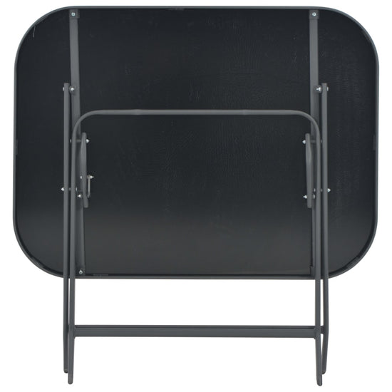 Tuintafel inklapbaar 100x75x72 cm glas en staal grijs MeubelReus