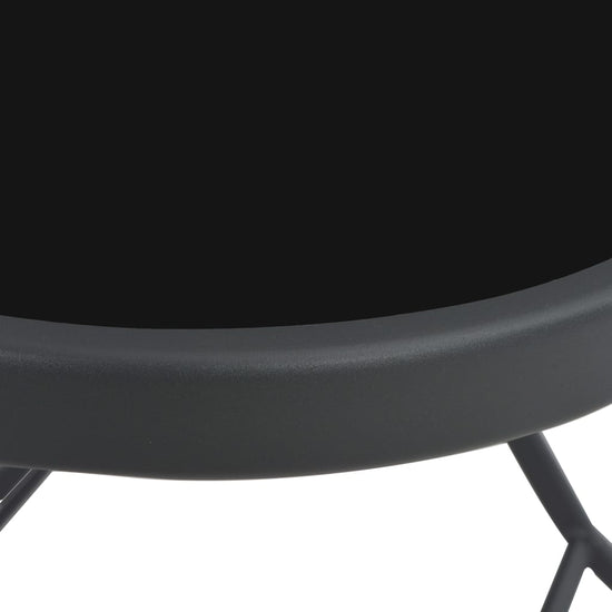 Tuintafel inklapbaar 100x75x72 cm glas en staal grijs MeubelReus