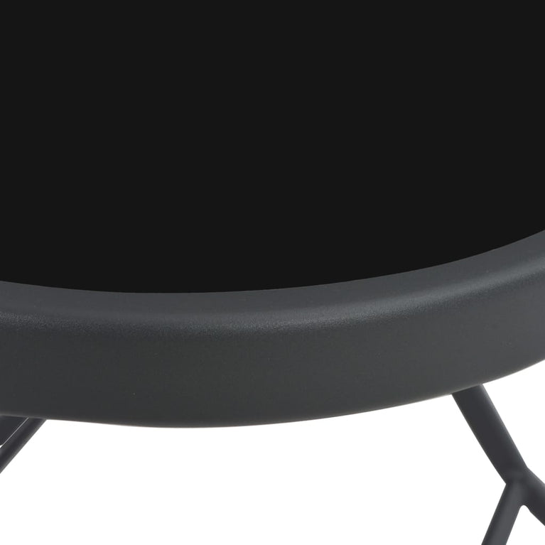 Tuintafel inklapbaar 100x75x72 cm glas en staal grijs MeubelReus