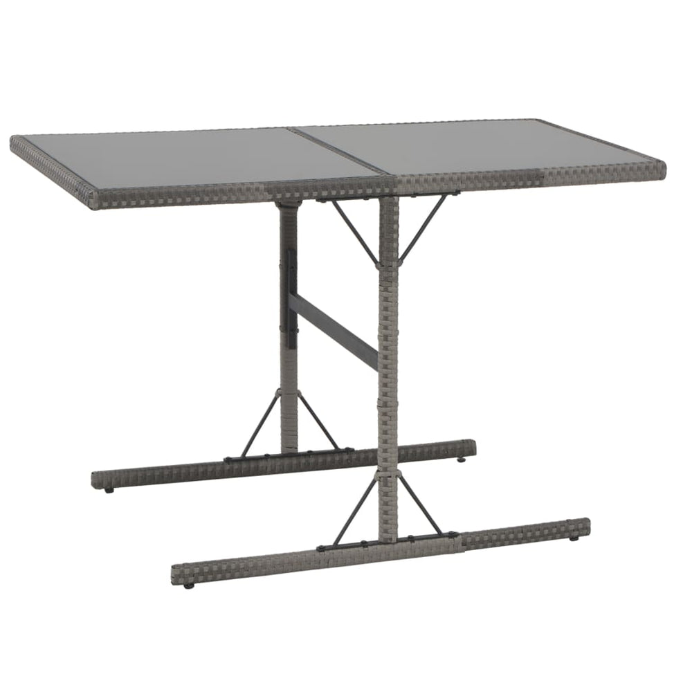 7-delige Tuinset met kussens poly rattan grijs MeubelReus