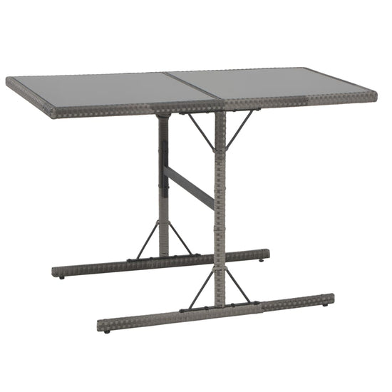 7-delige Tuinset met kussens poly rattan grijs MeubelReus