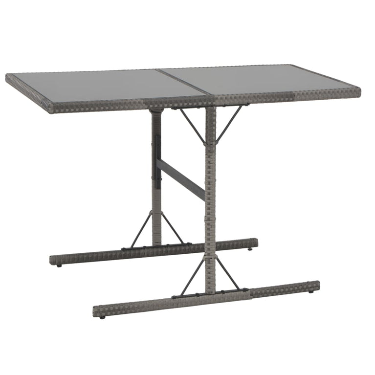 7-delige Tuinset met kussens poly rattan grijs MeubelReus