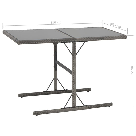 7-delige Tuinset met kussens poly rattan grijs MeubelReus