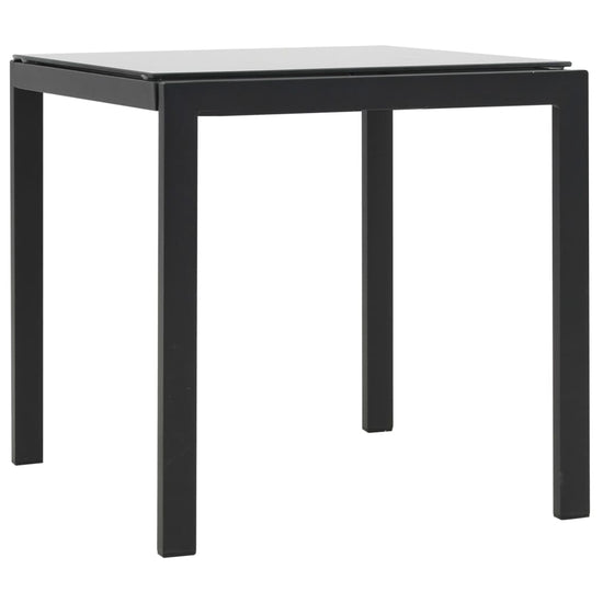 Ligbedden 2 st met tafel poly rattan en textileen zwart MeubelReus