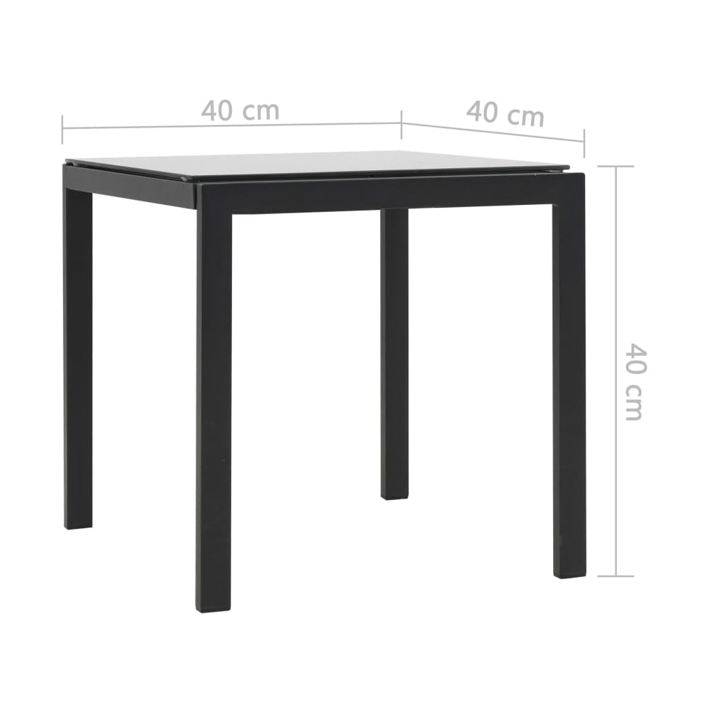 Ligbedden 2 st met tafel poly rattan en textileen zwart MeubelReus