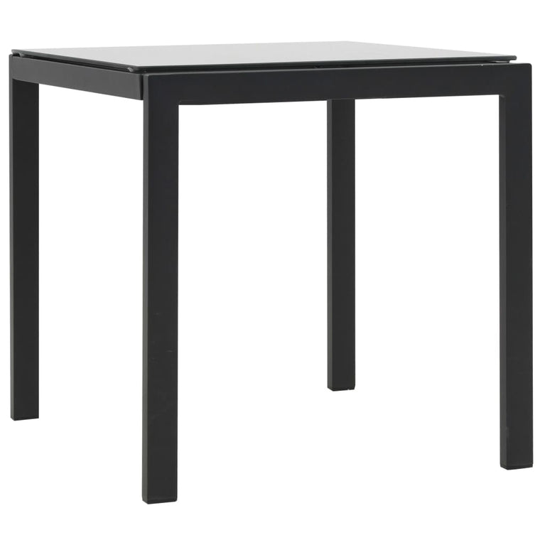 Ligbedden 2 st met tafel poly rattan en textileen zwart MeubelReus