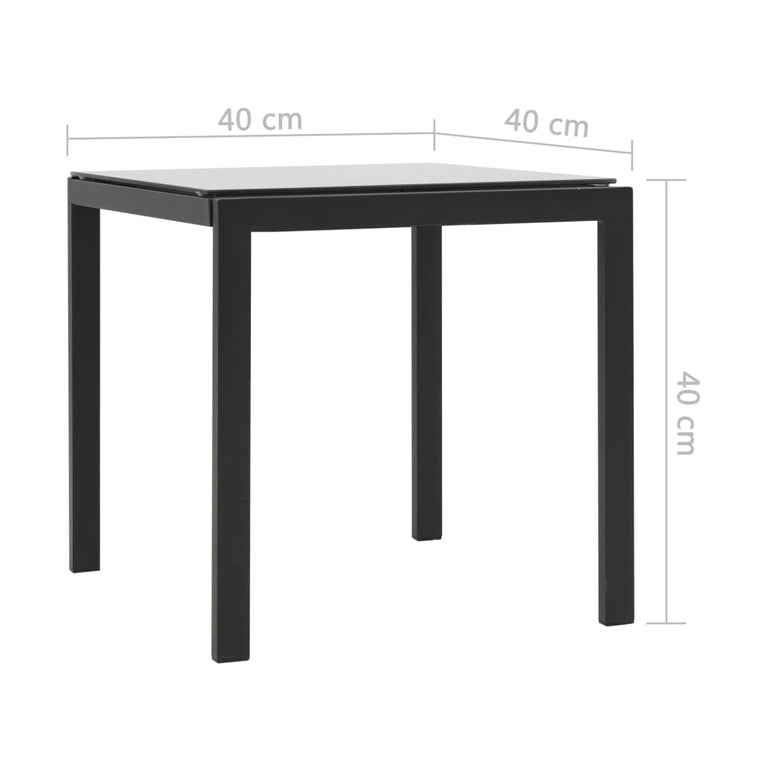 Ligbedden 2 st met tafel poly rattan en textileen zwart MeubelReus