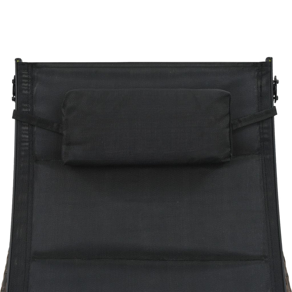 Ligbed poly rattan en textileen bruin MeubelReus