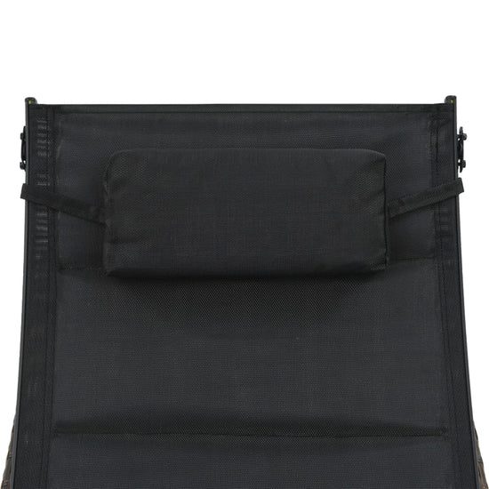 Ligbed poly rattan en textileen bruin MeubelReus