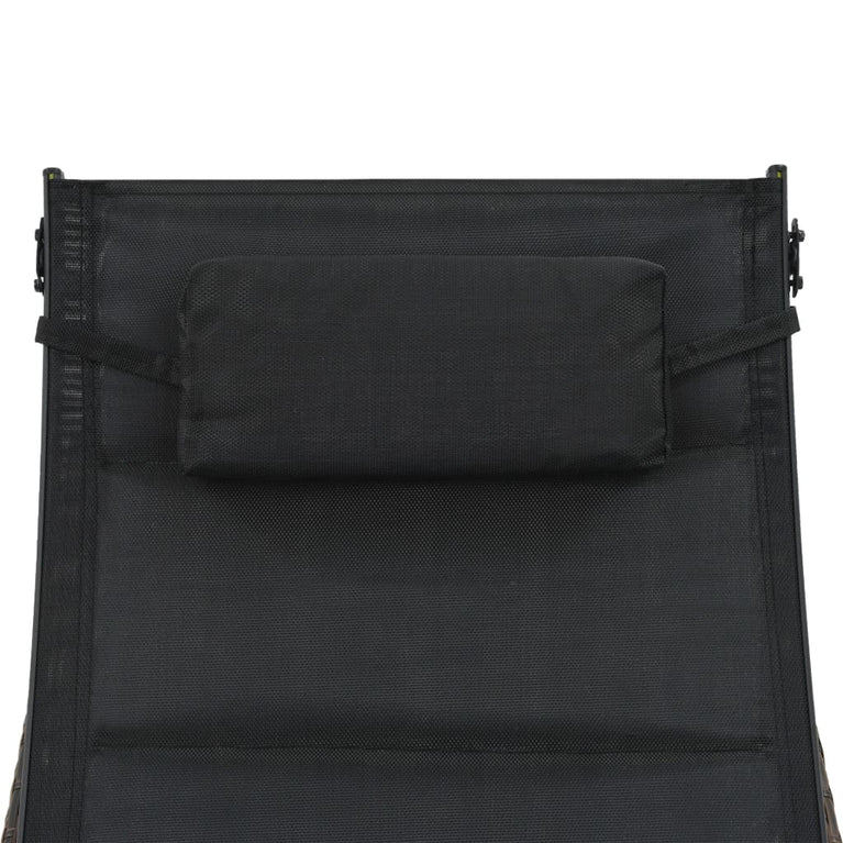 Ligbed poly rattan en textileen bruin MeubelReus