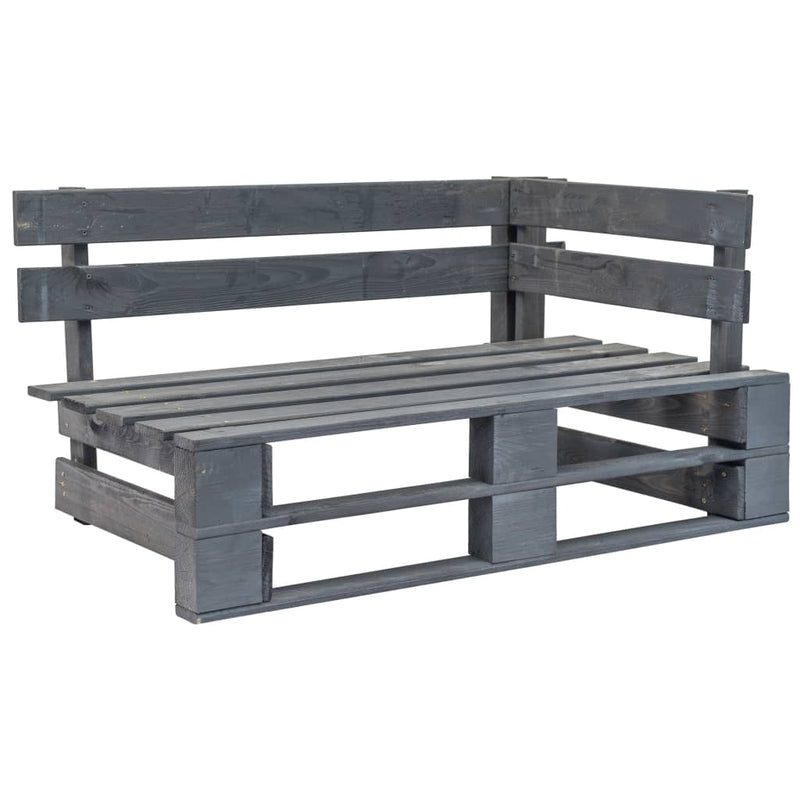 Tuinhoekbank pallet hout grijs MeubelReus