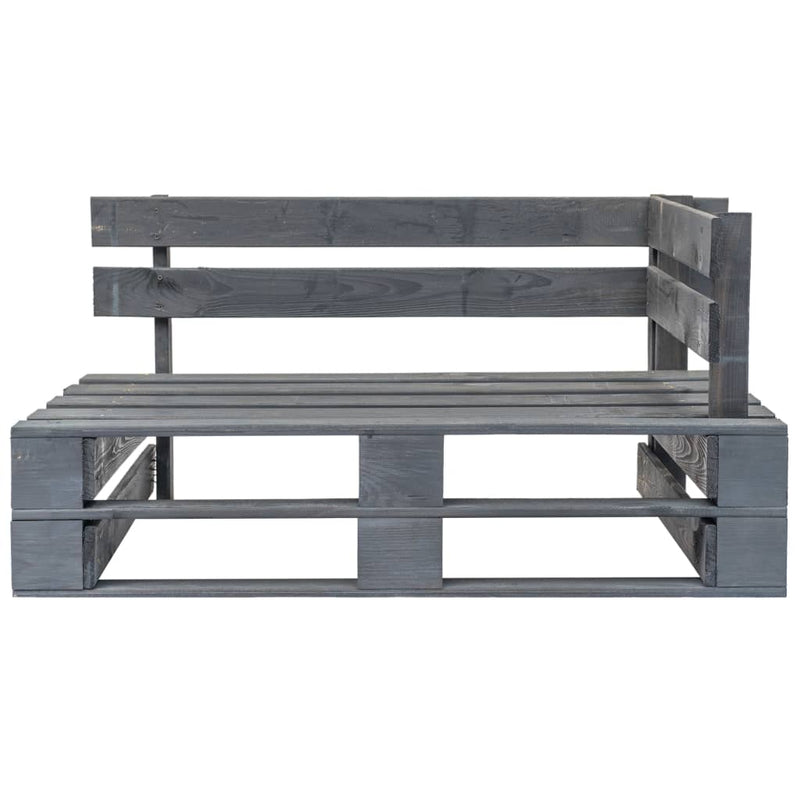 Tuinhoekbank pallet hout grijs MeubelReus