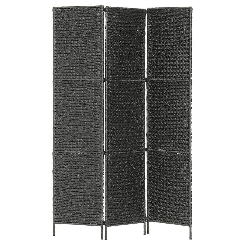 Kamerscherm met 3 panelen 116x160 cm waterhyacint zwart MeubelReus
