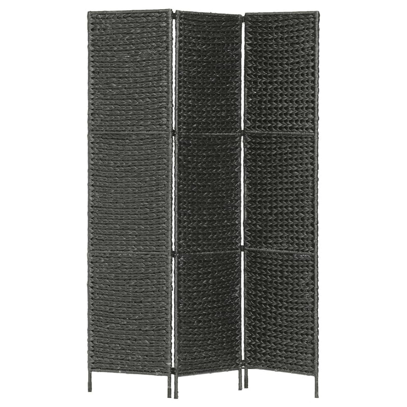 Kamerscherm met 3 panelen 116x160 cm waterhyacint zwart MeubelReus