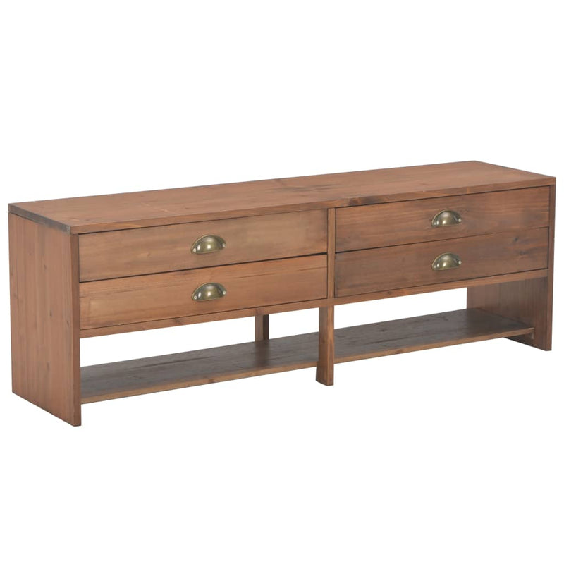 Tv-meubel met 4 lades 120x30x40 cm massief vurenhout MeubelReus