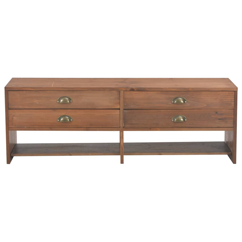 Tv-meubel met 4 lades 120x30x40 cm massief vurenhout MeubelReus