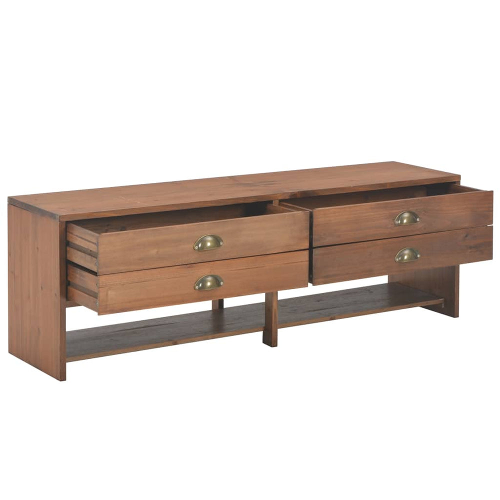 Tv-meubel met 4 lades 120x30x40 cm massief vurenhout MeubelReus