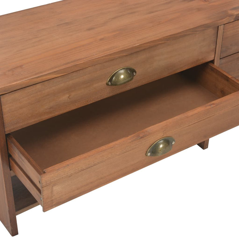 Tv-meubel met 4 lades 120x30x40 cm massief vurenhout MeubelReus