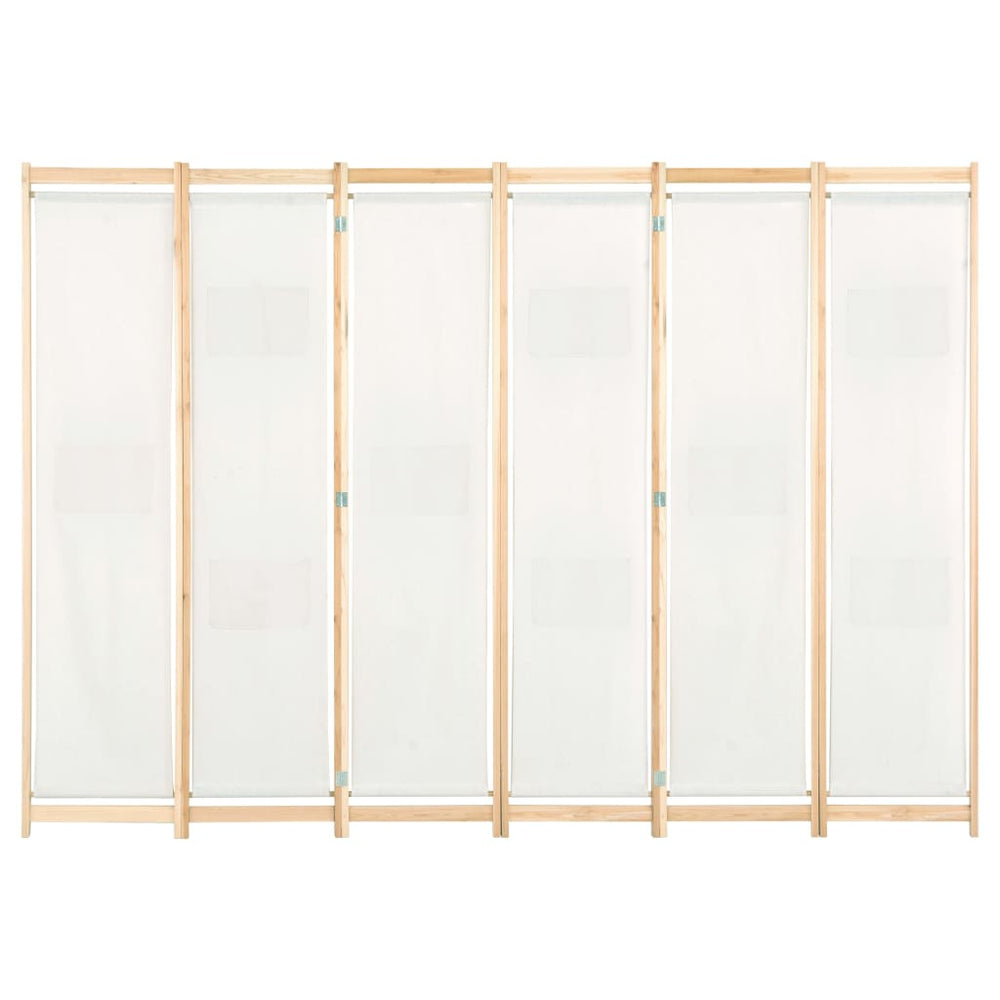 Kamerscherm met 6 panelen 240x170x4 cm stof crème MeubelReus