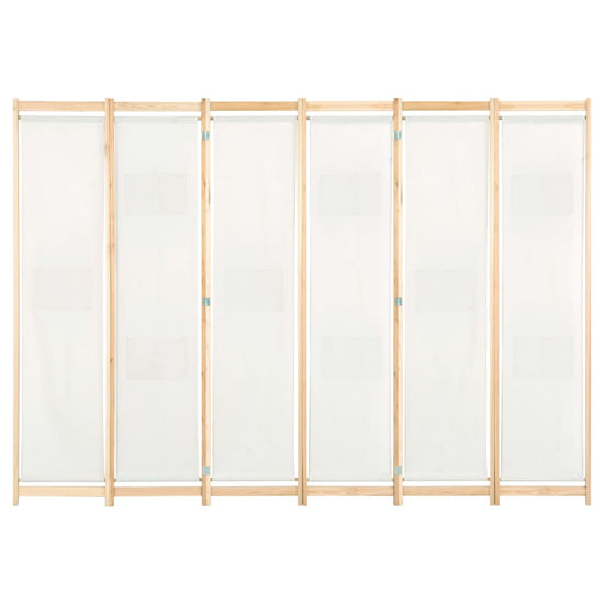 Kamerscherm met 6 panelen 240x170x4 cm stof crème MeubelReus