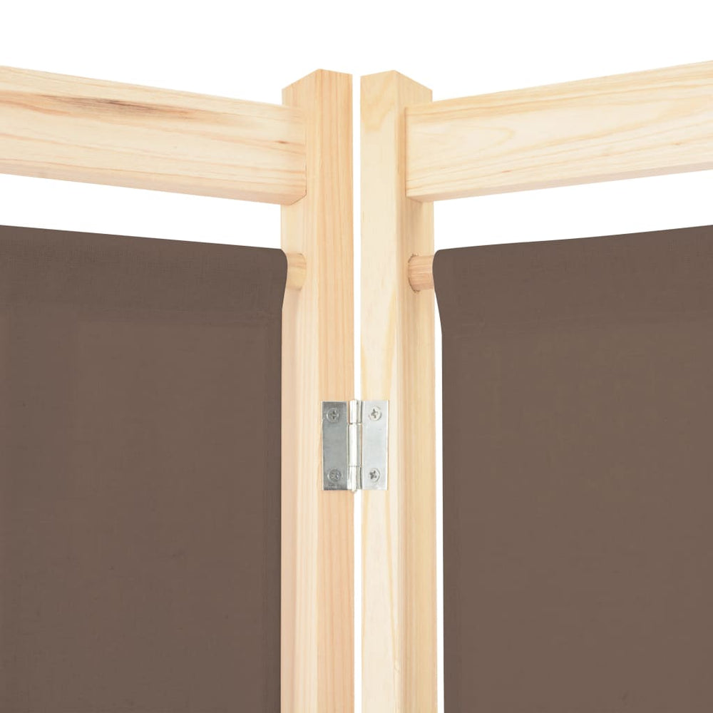 Kamerscherm met 6 panelen 240x170x4 cm stof bruin MeubelReus
