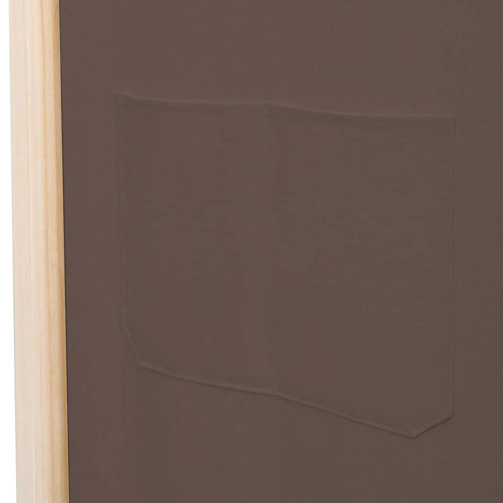 Kamerscherm met 6 panelen 240x170x4 cm stof bruin MeubelReus