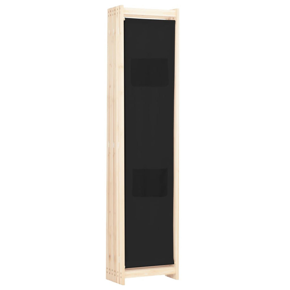 Kamerscherm met 6 panelen 240x170x4 cm stof zwart MeubelReus