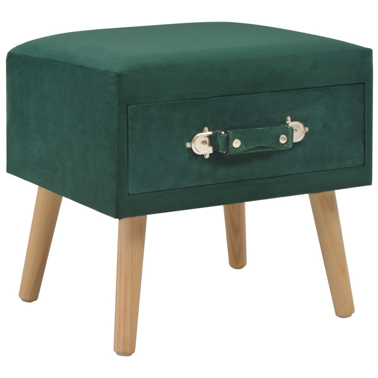 Nachtkastje 40x35x40 cm fluweel groen MeubelReus