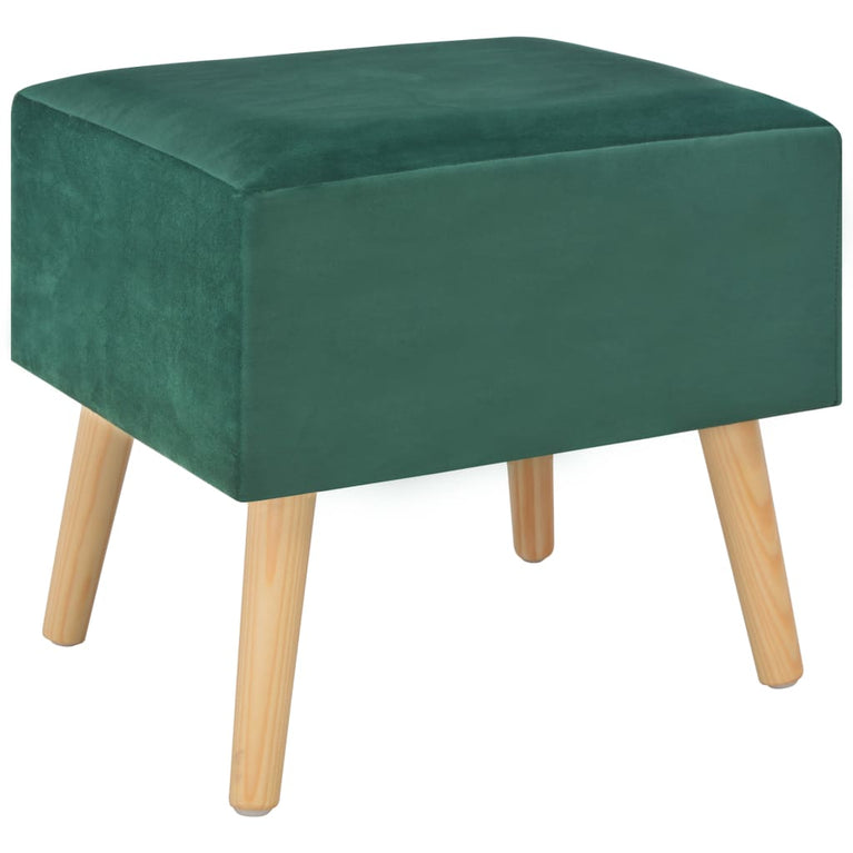 Nachtkastje 40x35x40 cm fluweel groen MeubelReus